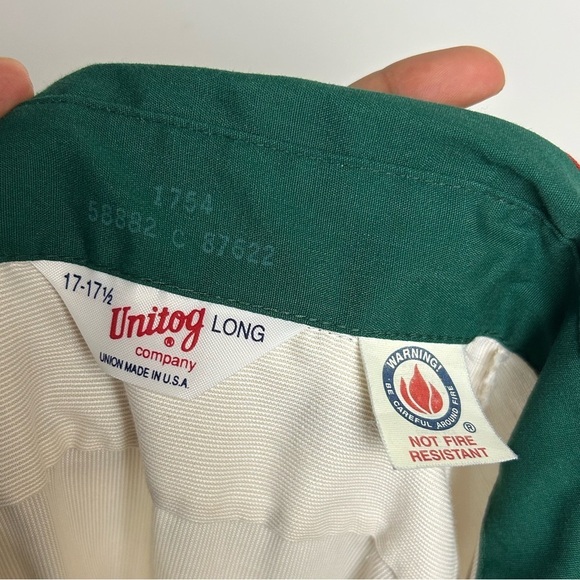 VTG Unitog Union made in USA Coca Cola Shirt Men’s Size 17.5 Button Down collar - Picture 4 of 14